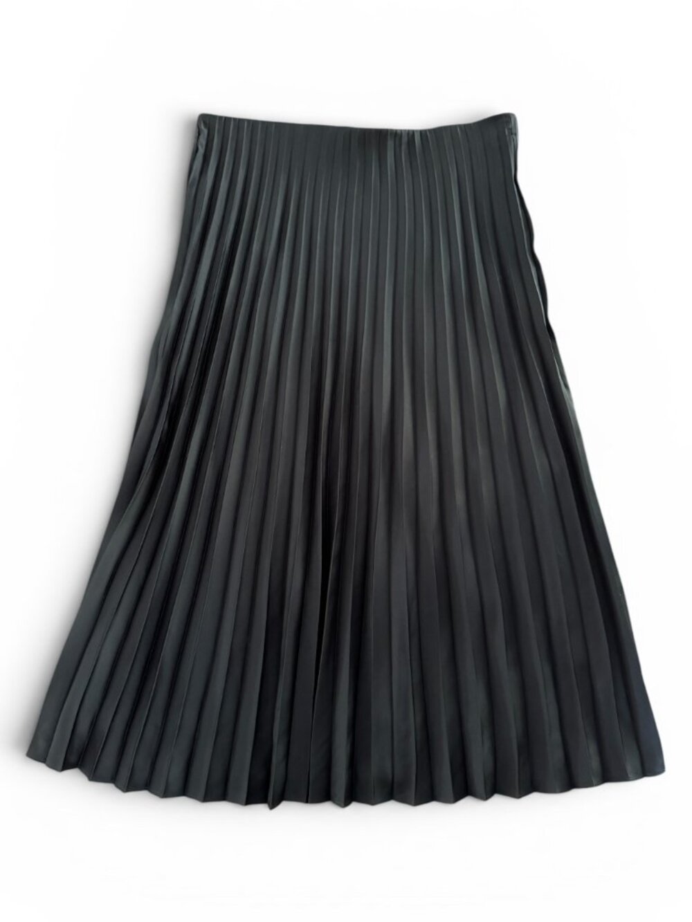 J. Crew Gwyneth Pleated Slip Skirt Black Size L NWT